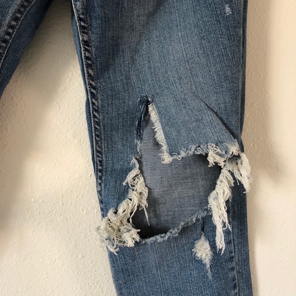 Distressed jeans denim Straight fit jean bottoms - Picture 5 of 8